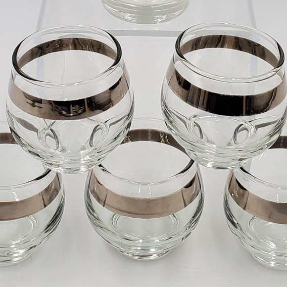 Libbey Silver Band Roly Poly Barware Set - Picture 6 of 16